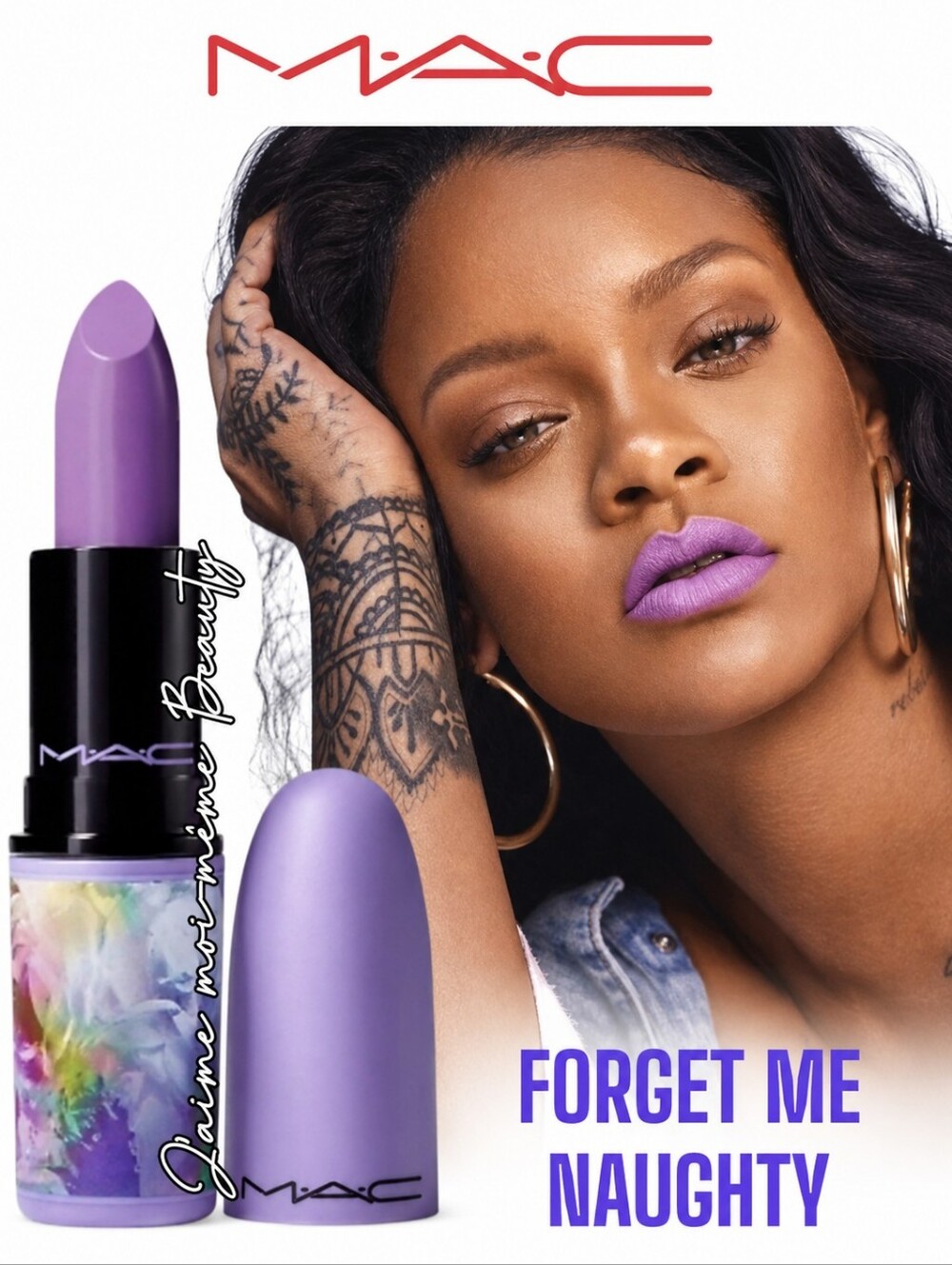 MAC Botanic Panic Lipstick in Forget Me Naughty -Pale Lavender